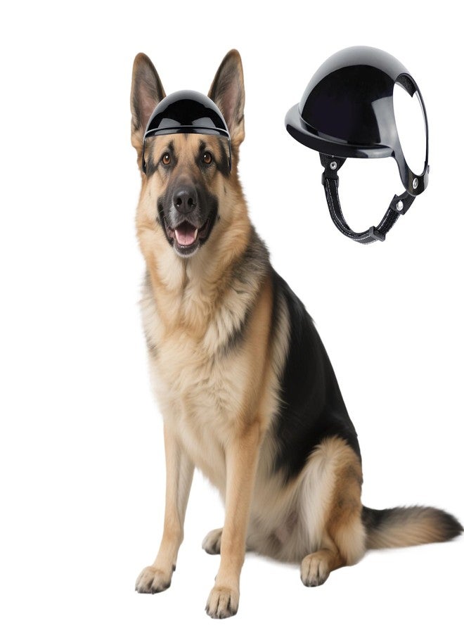 Namsan Large Dog Helmet, Dog Helmets for Large Dogs, Doggie Motorcycle Helmets with Ear Holes, Outdoor Doggy Bike Helmet for Head Protection, Adjustable, Black L - Image 1